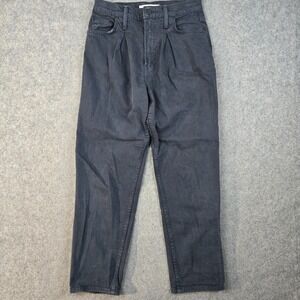 MOTHER Superior The Inside Out Ankle Jeans Size 27 Faded Black Pleated‎ Baggy